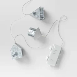 8ct LED Battery Operated Christmas Metal Village Novelty String Lights Warm White With Clear Wire - Wondershop™ 5 8ct LED Battery Operated Christmas Metal Village Novelty String Lights Warm White With Clear Wire - Wondershop™ -Wondershop GUEST 0183e41b e528 4302 88d4 f89fe87f2c54