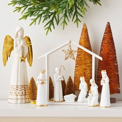 7pc Decorative Nativity Set White - Wondershop™ 1 7pc Decorative Nativity Set White - Wondershop™