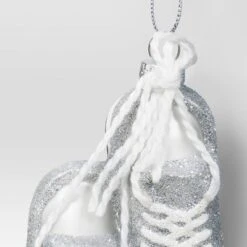 5.31" Christmas Glass Silver Shoes Ornament - Wondershop™ -Wondershop GUEST 04d6b78e f20e 4dab b29e bc8ba94e0f0d
