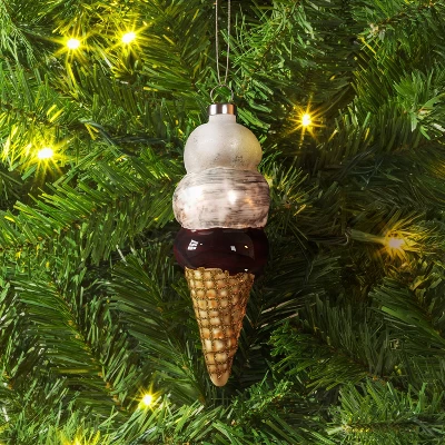 4" Christmas Glass Ice Cream Ornament - Wondershop™ 1 4" Christmas Glass Ice Cream Ornament - Wondershop™