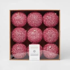 9pc Tinsel Ball Christmas Tree Ornament Set - Wondershop™ -Wondershop GUEST 1041cffc e6c8 4e2c 8cdc 89b2c9d9a79a