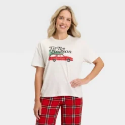 Women's "Tis The Season" Short Sleeve Holiday Matching Family Pajama Shirt - Wondershop™ Cream 8 Women's "Tis The Season" Short Sleeve Holiday Matching Family Pajama Shirt - Wondershop™ Cream -Wondershop GUEST 13acf46f 14c2 4bee 9a32 704fa68536c1