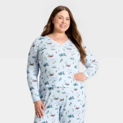 Women's "Tis The Ski-son!" Cozy Knit Long Sleeve Henley Holiday Matching Family Pajama Shirt - Wondershop™ Blue 9 Women's "Tis The Ski-son!" Cozy Knit Long Sleeve Henley Holiday Matching Family Pajama Shirt - Wondershop™ Blue -Wondershop GUEST 1cef92f0 85b0 47e1 b76b d6ef900e7d86