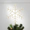 15.5" Pre-lit LED Metal Snowflake Christmas Tree Topper Champagne Gold With Warm White Lights - Wondershop™: Indoor Decor: Indoor Decor