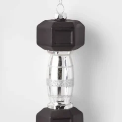 5.5" Dumbbell Glass Christmas Tree Ornament - Wondershop™ -Wondershop GUEST 24eeb6ce c451 494c 9edd 9df2b0cb187d