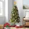 12" Lit-Plastic Gold Glitter Starburst Clear Incandescent Lights Christmas Tree Topper - Wondershop™
