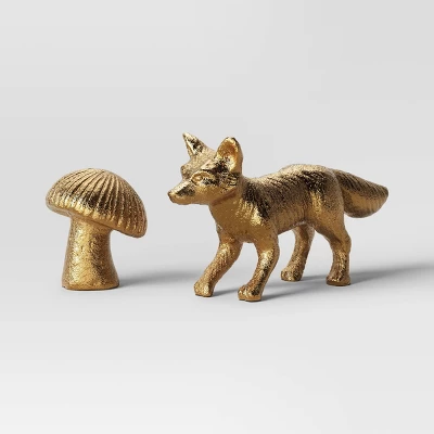 8pk Christmas Poly Figural Decor Set Birds/Bunny/Trees Gold - Wondershop™ 3 8pk Christmas Poly Figural Decor Set Birds/Bunny/Trees Gold - Wondershop™ - Image 3