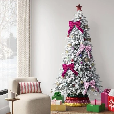 6.75" Christmas Metallic Bow Ornament Light Pink - Wondershop™ 1 6.75" Christmas Metallic Bow Ornament Light Pink - Wondershop™