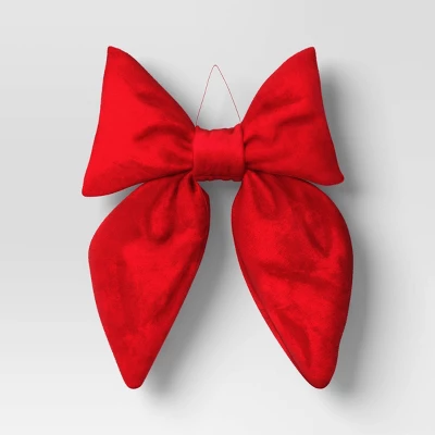 16" Christmas Velvet Bow Decor - Wondershop™ 4 16" Christmas Velvet Bow Decor - Wondershop™ - Image 4
