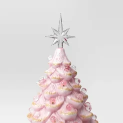 14" Christmas Vintage Pink With Gold Foil Ceramic Tree - Wondershop™ -Wondershop GUEST 3f553cf4 f9ee 4ebe 8be1 557d4c310898