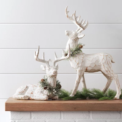 18" Standing Reindeer Animal Sculpture - Wondershop™ White 1 18" Standing Reindeer Animal Sculpture - Wondershop™ White