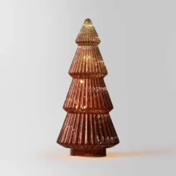 14.75" Battery Operated Lit Glass Christmas Tree Sculpture - Wondershop™ -Wondershop GUEST 4a67b46b 6940 4ff8 9fdb 3f919a169722