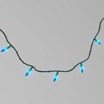 60ct LED C6 Faceted Christmas String Lights With Green Wire - Wondershop™ 9 60ct LED C6 Faceted Christmas String Lights With Green Wire - Wondershop™ - Image 9