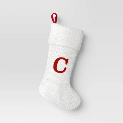 Knit Monogram Christmas Stocking White - Wondershop™ 5 Knit Monogram Christmas Stocking White - Wondershop™ - Image 5