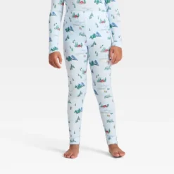 Kids' "Tis The Ski-son!" Cozy Knit Long Sleeve Shirt And Pants Holiday Matching Family Pajama Set - Wondershop™ Blue -Wondershop GUEST 51882cab 8a84 4e2c a4a0 a8ca218397fc