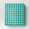 30” 90 Sq Ft Christmas Roll Wrap Green/White Gingham Check - Wondershop™