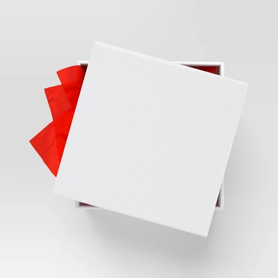 Christmas Wrap Essentials Medium Square Box White Glitter - Wondershop™ 1 Christmas Wrap Essentials Medium Square Box White Glitter - Wondershop™