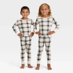 Toddler Plaid Ribbed Long Sleeve Shirt And Pants Holiday Matching Family Pajama Set - Wondershop™ Cream -Wondershop GUEST 5b81001d e40a 4ab8 908e c86bb92cc554