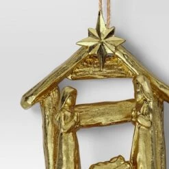 Christmas Gold Resin Nativity Scene Ornament - Wondershop™ 3 Christmas Gold Resin Nativity Scene Ornament - Wondershop™ -Wondershop GUEST 5ecc59d1 dbdc 496e b413 6887dc30d3d9