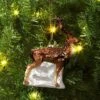 Christmas Brown Glass Reindeer Ornament - Wondershop™