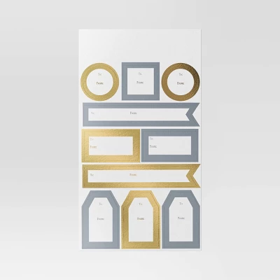 50ct Christmas Peel And Stick Gift Tags Metallic Gold/Silver - Wondershop™ 2 50ct Christmas Peel And Stick Gift Tags Metallic Gold/Silver - Wondershop™ - Image 2