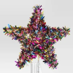 11" Lit-Led Multi Tinsel Star Twinkle Warm White Lights Christmas Tree Topper - Wondershop™ 5 11" Lit-Led Multi Tinsel Star Twinkle Warm White Lights Christmas Tree Topper - Wondershop™ -Wondershop GUEST 679e2025 0a32 4c2c 9ed7 22afd1274717