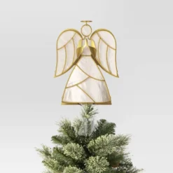 13.25" Pre-lit Angel Christmas Tree Topper Gold/White - Wondershop™ -Wondershop GUEST 68656b5c 686e 4f77 832e 47bbf505f628