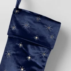 21" Christmas Gold Starburst Velvet Stocking Navy - Wondershop™ -Wondershop GUEST 69db6d7a 23b1 4b3b a5f2 16d656a13da9