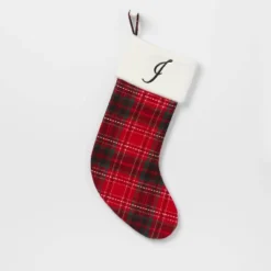 20" Plaid Monogram Christmas Holiday Stocking With Faux Fur Cuff Red/Green/White - Wondershop™ 30 20" Plaid Monogram Christmas Holiday Stocking With Faux Fur Cuff Red/Green/White - Wondershop™ -Wondershop GUEST 6a0330f4 5115 4749 a47d 6ff81c6c2798