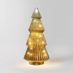 14.75" Battery Operated Lit Glass Christmas Tree Sculpture - Wondershop™ -Wondershop GUEST 6e70a7a9 aa02 45af b997 dbb90a43d4ad