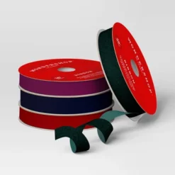 4 Pk Christmas Velvet Ribbon Dark Luxe - Wondershop™ -Wondershop GUEST 7481bc7f 7d08 4ad7 b31c a3f5dc05de9f