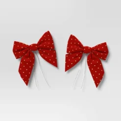 2ct Metallic Polka Dot Christmas Decorative Bow - Wondershop™ -Wondershop GUEST 7805a6cf 581e 4744 9c41 b6d1da4d13ed