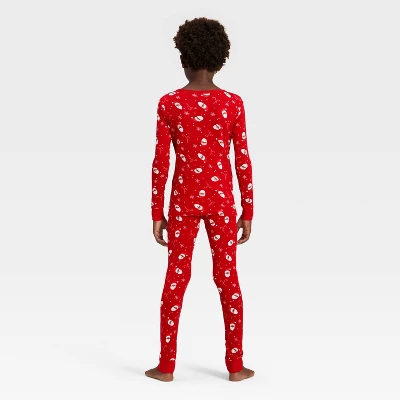 Kids' Ribbed Long Sleeve Shirt And Pants Holiday Matching Family Pajama Set - Wondershop™ Red 1 Kids' Ribbed Long Sleeve Shirt And Pants Holiday Matching Family Pajama Set - Wondershop™ Red