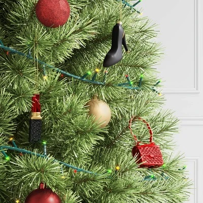 3pc Christmas Gift Ornament Set Glass Fashionista - Wondershop™ 1 3pc Christmas Gift Ornament Set Glass Fashionista - Wondershop™