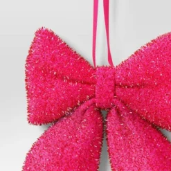 6.5" Christmas Tinsel Bow Ornament Hot Pink  - Wondershop™ -Wondershop GUEST 87b9de0e 72ec 4458 ae75 1a681c6083b6
