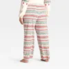 Women's "Let It Snow" Fair Isle Microfleece Holiday Matching Family Pajama Pants - Wondershop™ Cream