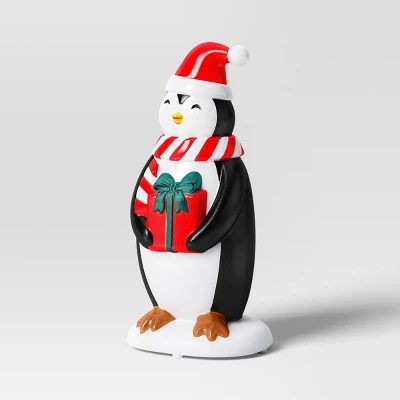 Christmas Lit Blow Mold Penguin With Gift Box Decor - Wondershop™ 2 Christmas Lit Blow Mold Penguin With Gift Box Decor - Wondershop™ - Image 2