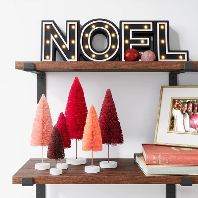 16"x4.75" Battery Operated Lit Wood 'Noel' Tabletop Sign - Wondershop™ Black 1 16"x4.75" Battery Operated Lit Wood 'Noel' Tabletop Sign - Wondershop™ Black
