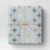 30” 25 Sq Ft Christmas Roll Wrap Silver Stars On Light Blue - Wondershop™