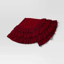 48" Velvet Tree Skirt With 3 Layers Of Ruffles - Wondershop™ -Wondershop GUEST 9af7e8e5 a513 4a47 b65c db51b613f968