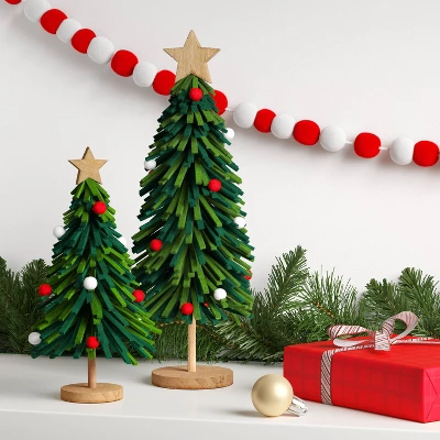 10" Christmas Fabric Tree Decor Green - Wondershop™ 1 10" Christmas Fabric Tree Decor Green - Wondershop™
