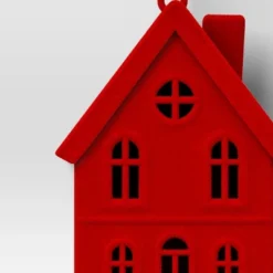 Christmas Metal Red House Ornament - Wondershop™ -Wondershop GUEST a556fd92 7445 415d b4fd 86399bdaa9b0