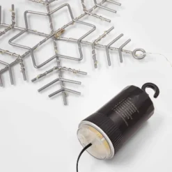 3pk Battery Operated LED Hanging Metal Snowflake Christmas Lights - Wondershop™: Indoor/Outdoor Use With Timer -Wondershop GUEST a7c21ba3 7199 4acc 99ec aa17d8326f25