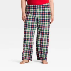 Women's Plaid Microfleece Holiday Matching Family Pajama Pants - Wondershop™ Cream -Wondershop GUEST ad84cec6 877c 4ade 81a7 88311e476989