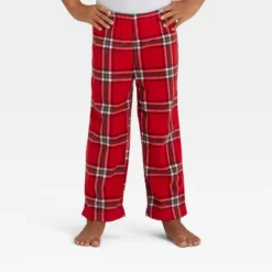 Toddler Plaid Microfleece Holiday Matching Family Pajama Pants - Wondershop™ Red