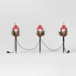 3pc Incandescent Red Metal Lantern With Greenery Christmas Novelty Path Light Clear - Wondershop™: UL Listed, Festive Outdoor Decor 5 3pc Incandescent Red Metal Lantern With Greenery Christmas Novelty Path Light Clear - Wondershop™: UL Listed, Festive Outdoor Decor -Wondershop GUEST b3ac9481 f5ef 404f b6f1 e0e0a7ea7e34
