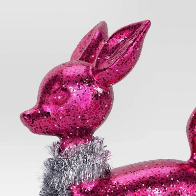 Christmas Plastic Deer Ornament Hot Pink - Wondershop™ 2 Christmas Plastic Deer Ornament Hot Pink - Wondershop™ - Image 2