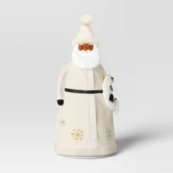 22.5" Fabric Santa Sculpture With Bell Wreath - Wondershop™ White -Wondershop GUEST b9db5333 d432 44a4 9a7c db3b99df3391