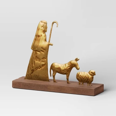 3pc Metal Christmas Nativity Scene Figurine Set - Wondershop™ Gold 2 3pc Metal Christmas Nativity Scene Figurine Set - Wondershop™ Gold - Image 2
