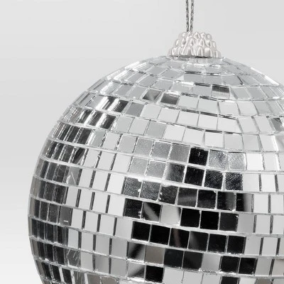 4" Christmas Disco Ball Ornament Silver - Wondershop™ 2 4" Christmas Disco Ball Ornament Silver - Wondershop™ - Image 2